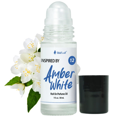 Roll-On Perfume Oil (Amber White) | Oil-Based Fragrance | Long-Lasting Wear | Paraben-Free | 1 fl oz / 30 ml