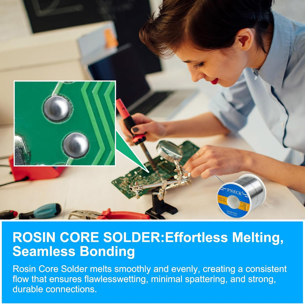 60/40 Tin Lead Rosin Core Solder Wire, 0.08" 1 lb (2.0 mm 450 g)