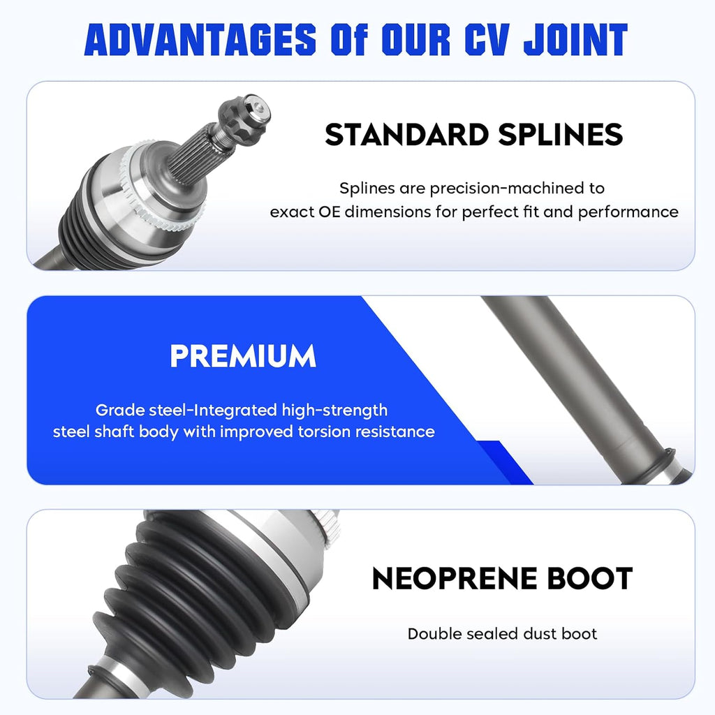 Front Right CV Axle Shaft Fit for Toyota Camry (for Camry 02-06, 10-11 Automatic Trans Only), for Highlander (FWD), Avalon, for Lexus ES350, RX330 (FWD), RX350 (FWD) (Not for Hybrid)