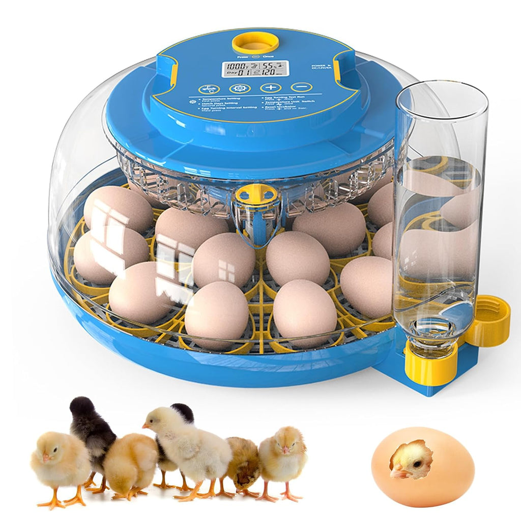 Incubators for Hatching Eggs, 18 Egg Incubator with Automatic Egg Turning and Humidity Control, 360° View Incubadora