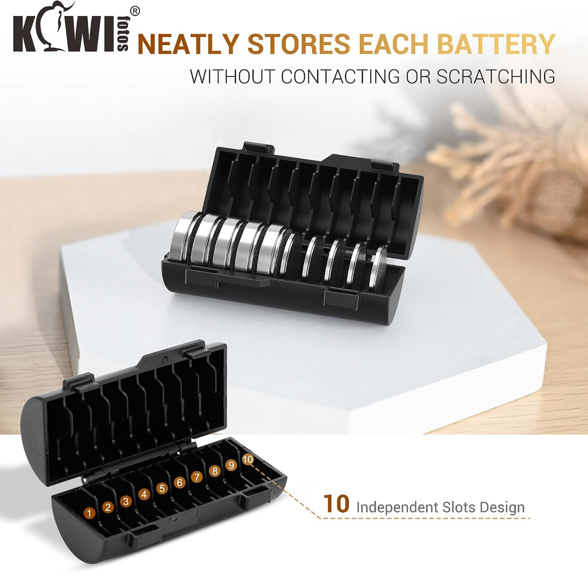 (2 Pack CR2032 CR2450 Coin Cell Battery Case Organizer | Holds 20pcs CR2032 CR2025 CR2016 CR2320 CR2325 CR2330 CR2335