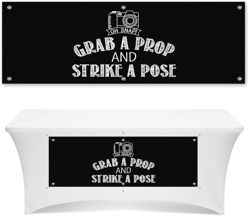 1x3ft Photo Booth Table Accessories Banner Graduation Photo Booth Props Sign, PVC Vinyl Hanging Background for Party