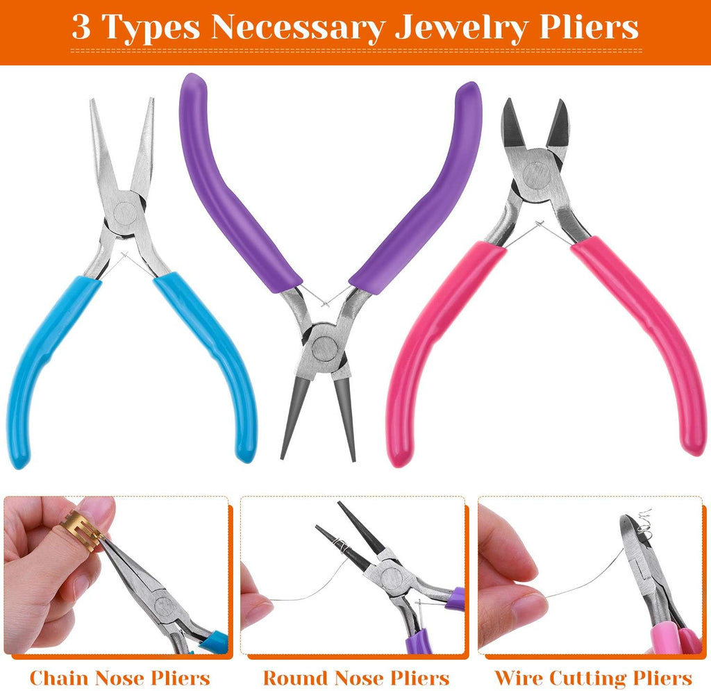 Jewelry Making Supplies Kit, Jewelry Making Kit with Jewelry Making Tools, Jewelry Wires and Jewelry Findings for
