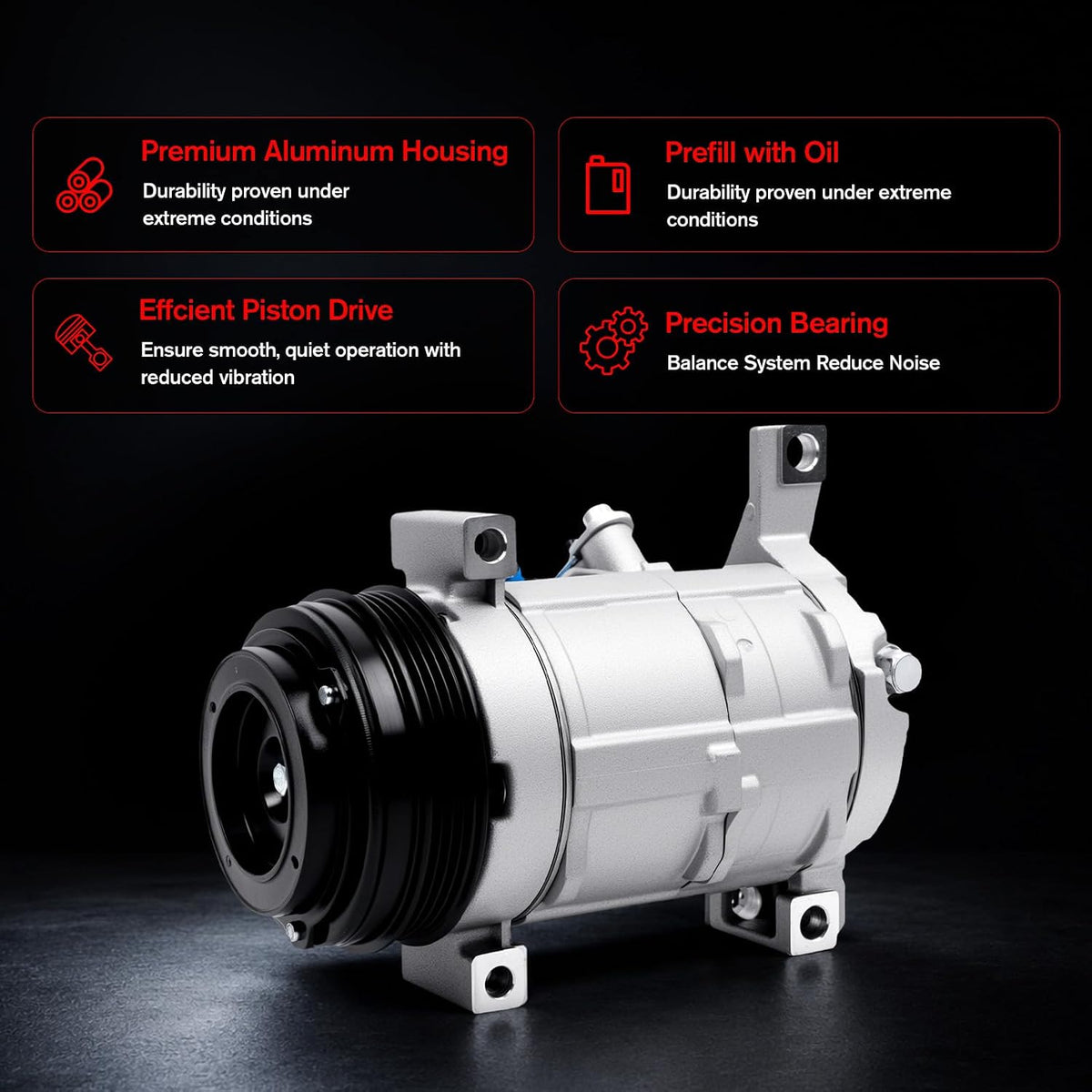 AC Compressor for Chevy/GMC, 2001-2013 Silverado 1500