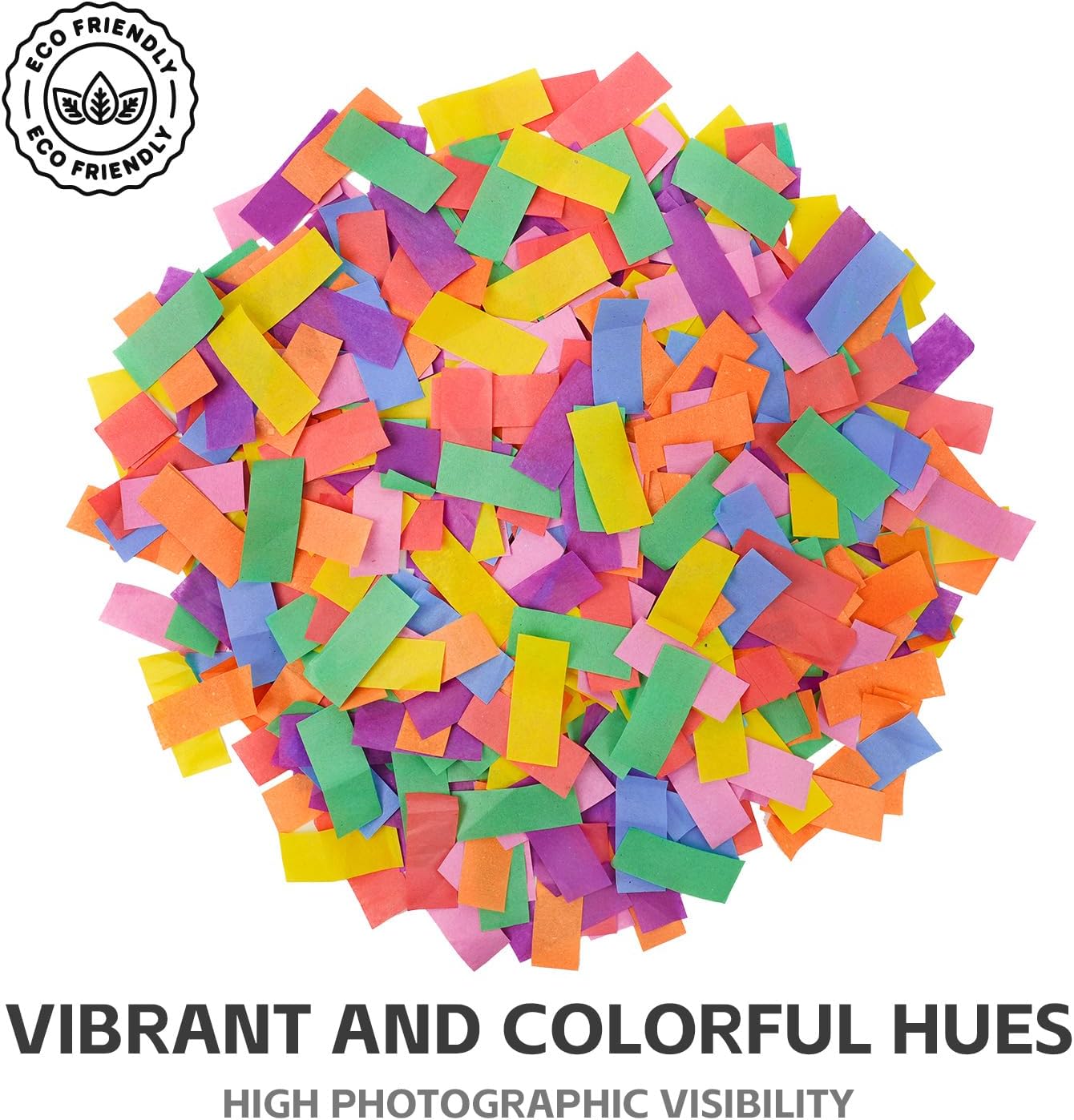 12in Confetti Cannons 6pk,LUMAFIZZ Multicolo Eco-Friendly Confetti Poppers