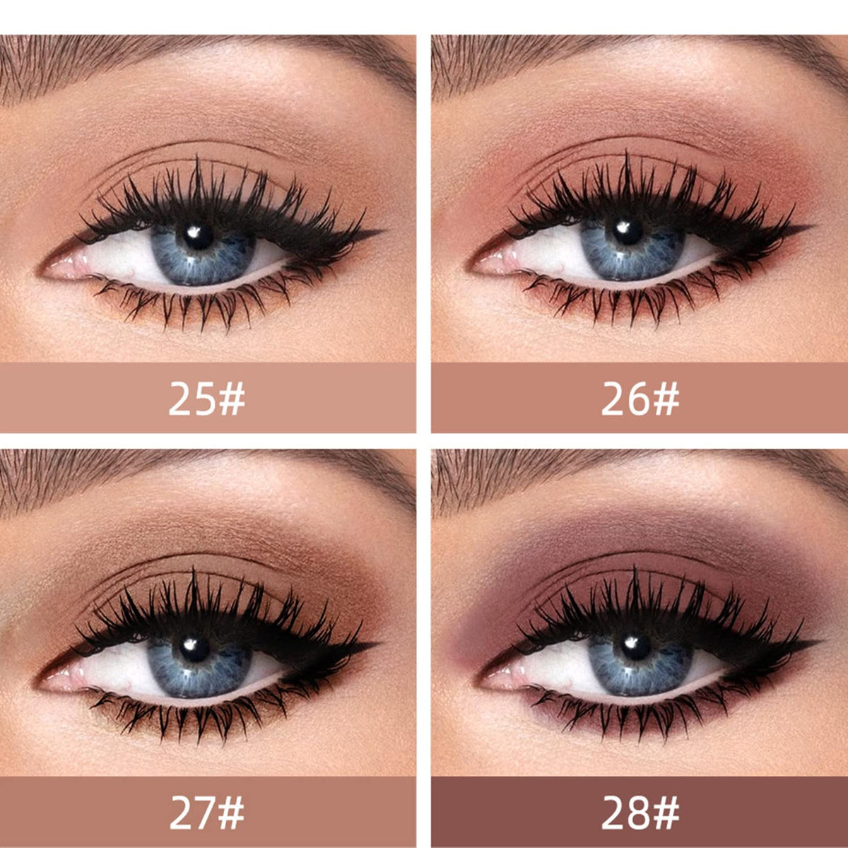 Matte Liquid Eyeshadow - 8 Neutral Nude Colors, Smooth Creamy Finish, Waterproof, Long Lasting