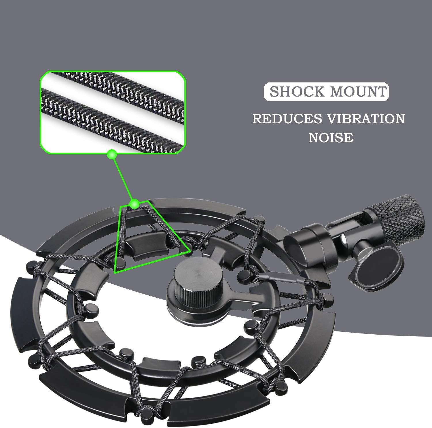MV7 Shock Mount with Pop Filter, Alloy Shockmount with Foam Windscreen Matching Mic Boom Arm Stand Compatible with