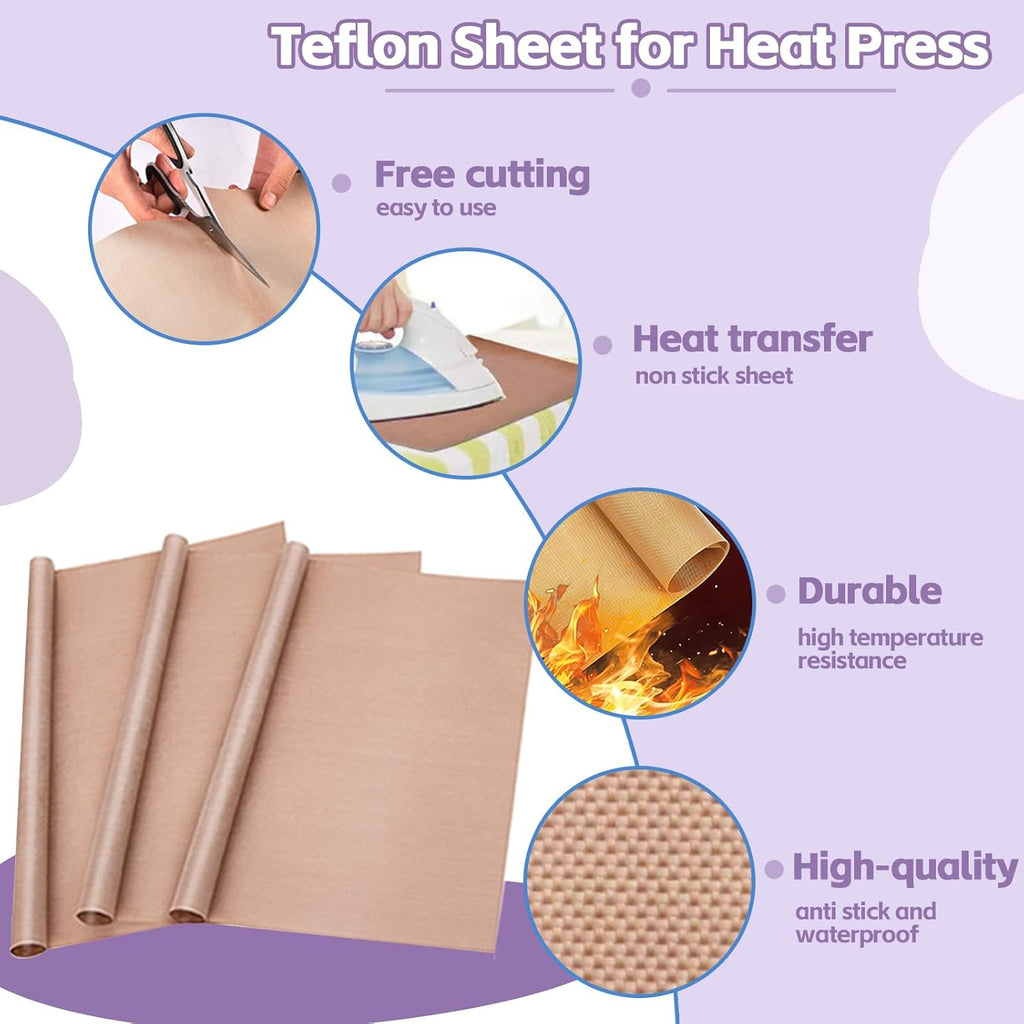 Sublimation Shirts Tool Kits for Vinyl Alignment,Portable Pad for Ironing,T-Shirt Rulers Guide and Teflon Sheet for