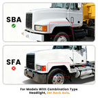 2 Pack Headlight Compatible with 90-06 Mack CH600 CH612 CH613 CL600