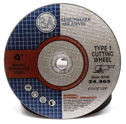 4 Inch Grinder Cut Off Wheels Aluminum Oxide Thin Type 1 Angle Grinder Cutting Disc for Metal, Stainless Steel - with