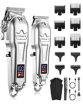 Hair Clippers for Men Professional, Barber Clippers and Trimmers Set, Cordless Hair Clippers for Hair Cutting Kit