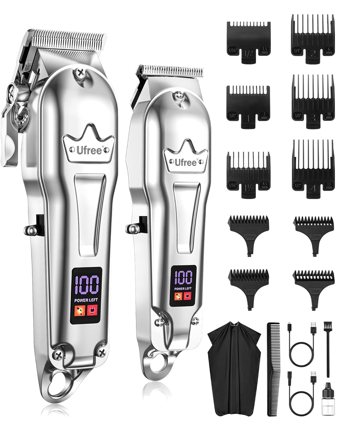 Hair Clippers for Men Professional, Barber Clippers and Trimmers Set, Cordless Hair Clippers for Hair Cutting Kit
