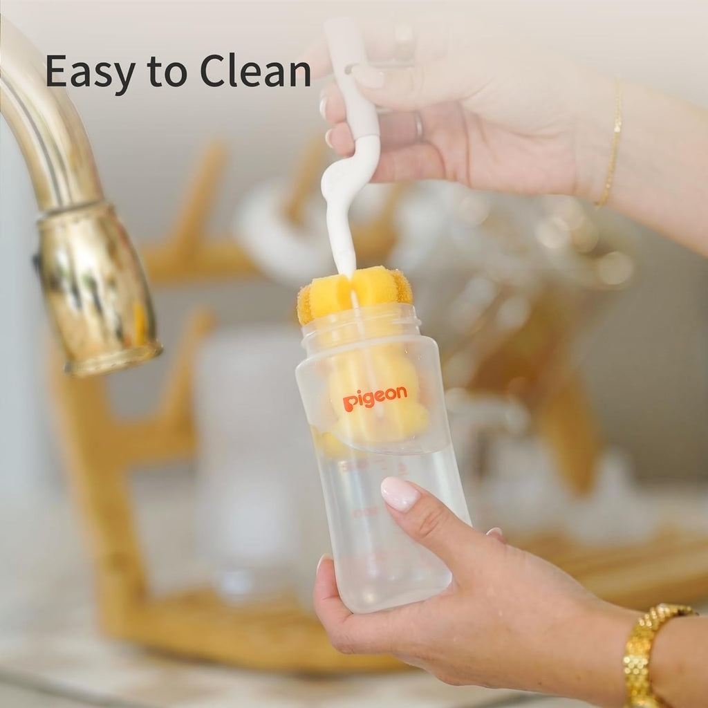 PP Nursing Bottle Wide Neck, Anti-Colic, Streamlined Body, Natural Feel, Easy to Clean, 8.1 Oz(Pack of 4), Includes