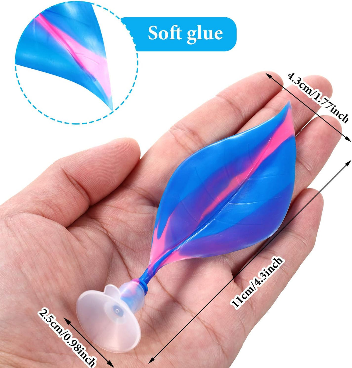 2 Pcs Blue Silicone Betta Fish Bed Leaf Hammock Betta Fish Tank Accessories Decorations for Aquarium Ornaments