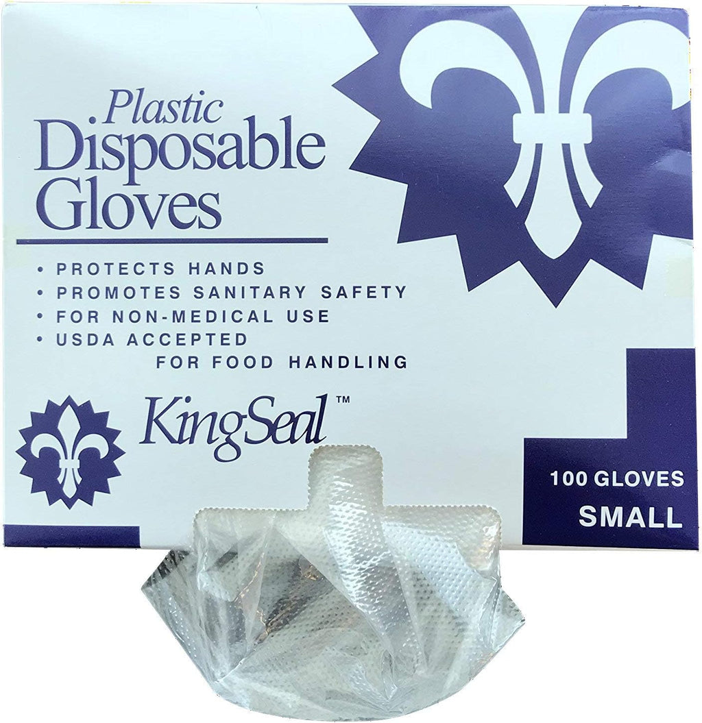 Embossed Poly Disposable Gloves, Powder-Free - 10 dispensers of 100 gloves each (1000 pcs total)