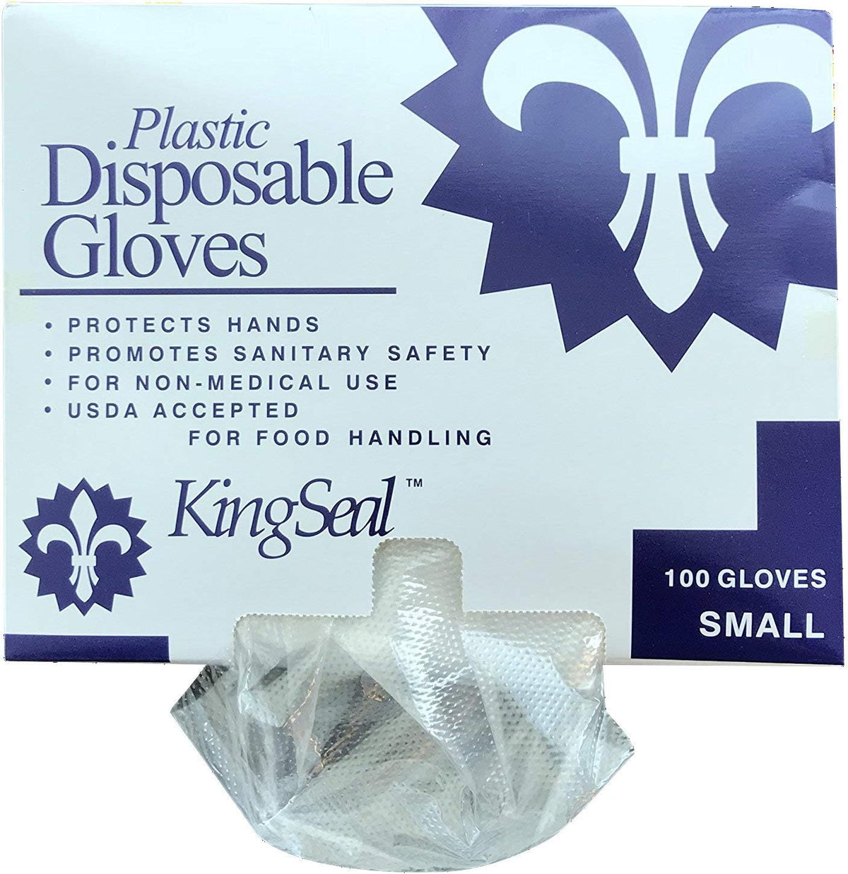 Embossed Poly Disposable Gloves, Powder-Free - 10 dispensers of 100 gloves each (1000 pcs total)