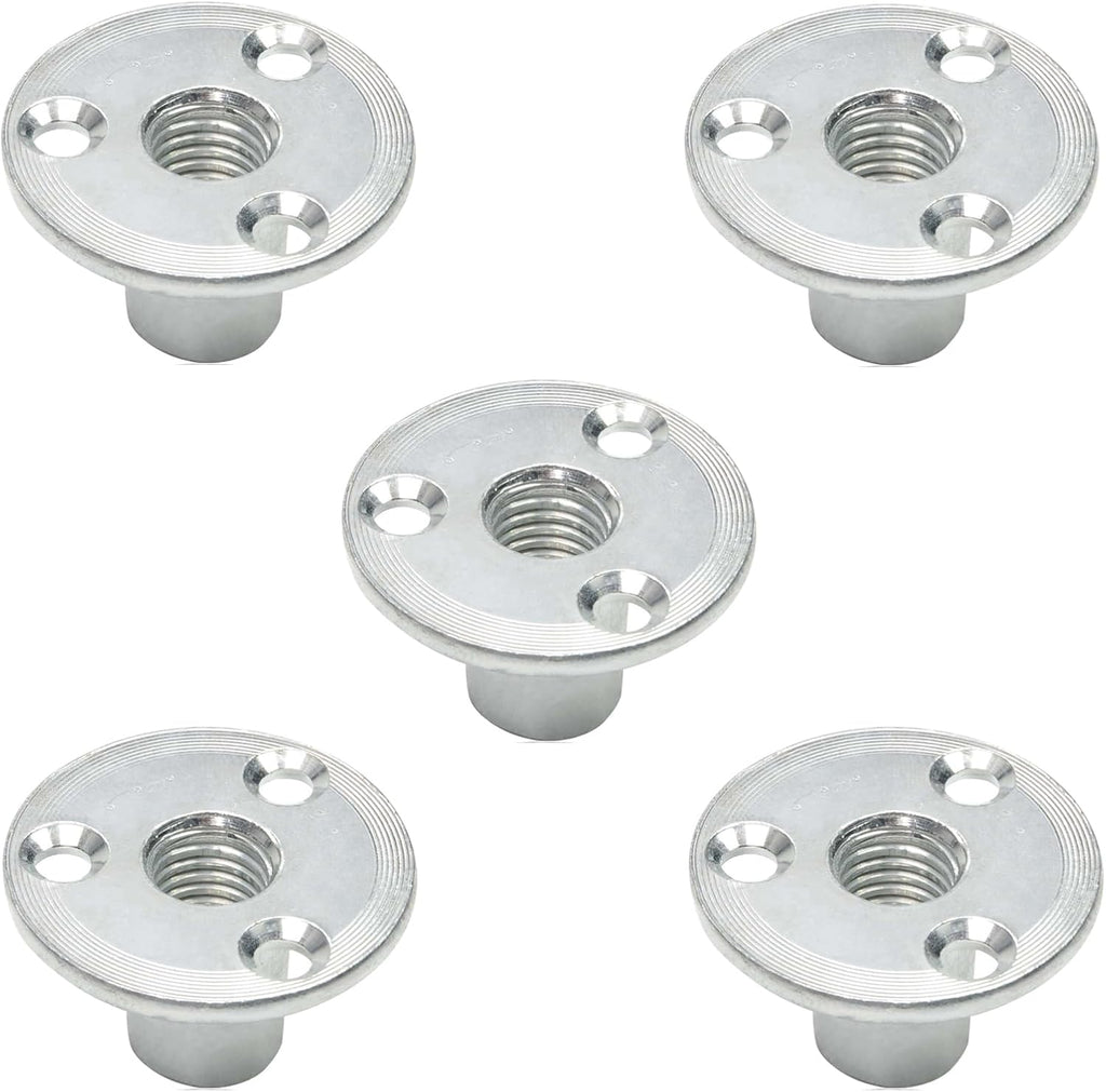 5Pcs M12 Brad Hole Tee Nut Zinc Plated Carbon Steel