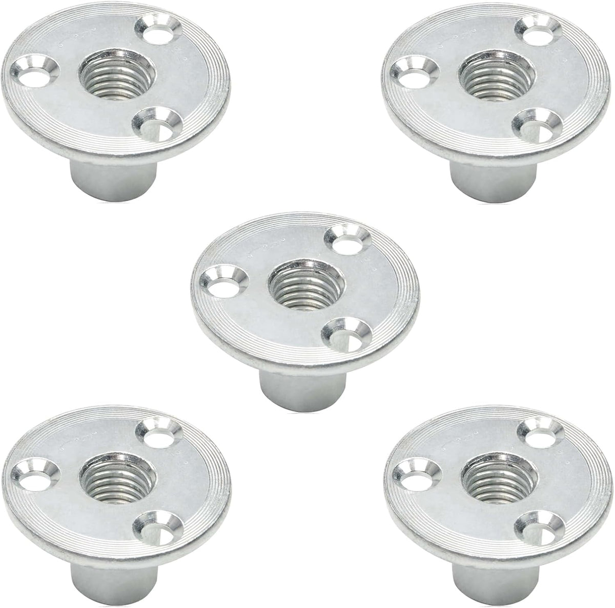 5Pcs M12 Brad Hole Tee Nut Zinc Plated Carbon Steel
