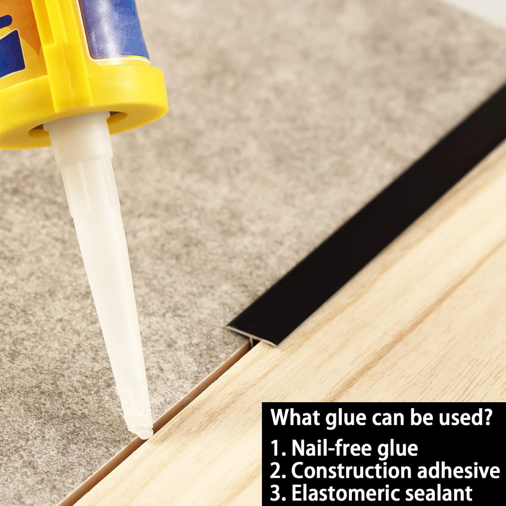 3Pcs Aluminum T Molding Trim & Floor Transition Strips, Flat Divider Strip for Door Threshold and Joining Flooring