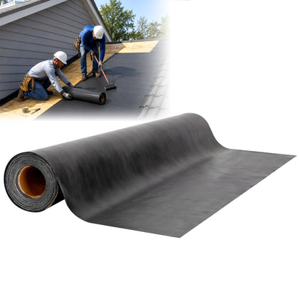 51 Mil Self-Adhesive EPDM Rubber Roofing Rolls, 39" x 16ft Rubber Roofing Membrane, Peel and Stick Waterproof Rubber