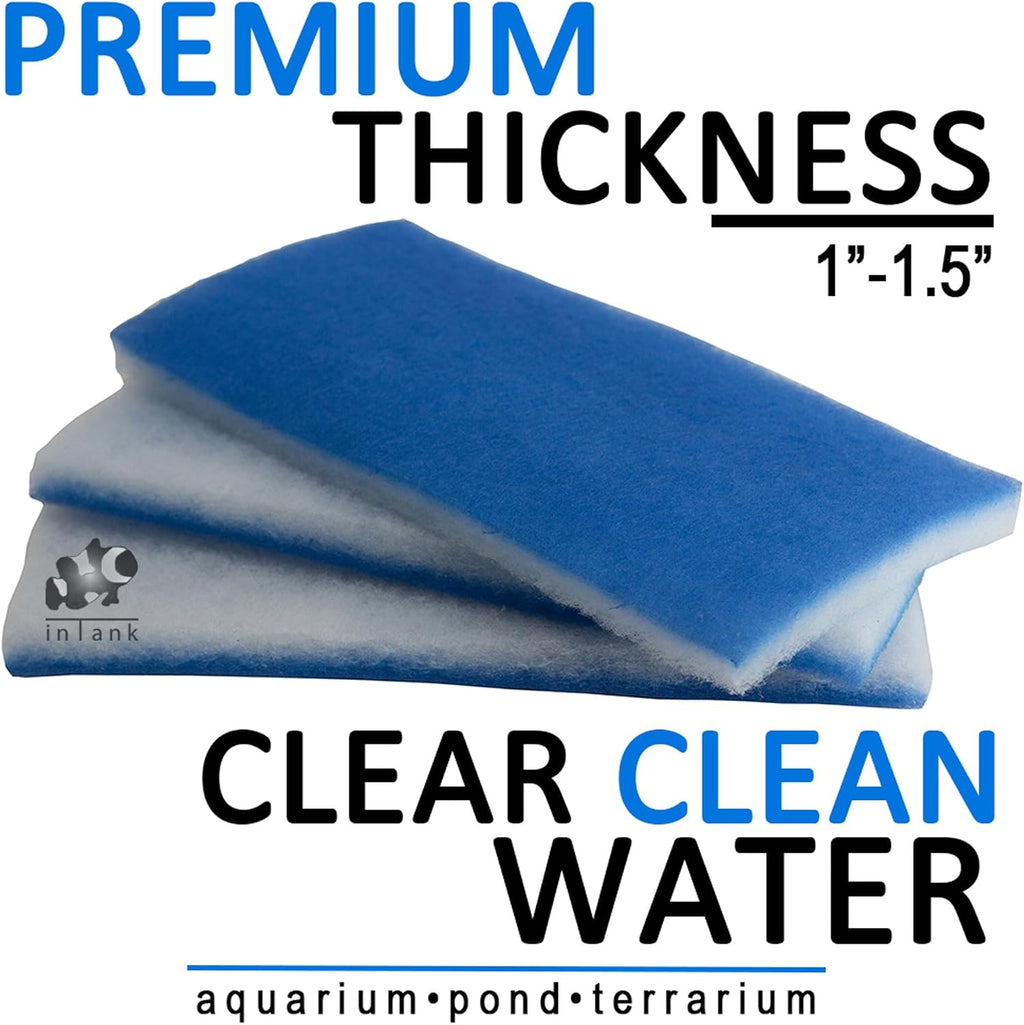 Five Star Filter Floss Premium 2 Inch Thick Aquarium Pond Filter Floss | Value Pack (3 Large Pads) 600 sqin | Double