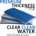 Five Star Filter Floss Premium 2 Inch Thick Aquarium Pond Filter Floss | Value Pack (3 Large Pads) 600 sqin | Double