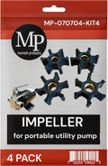 Utility Pump Replacement Impeller or Impeller Cover part for Maresh Products Water Transfer pump MP Mini (4 Impellers)