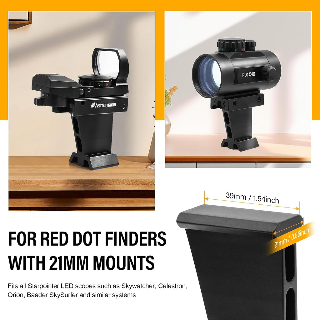 Dovetail Finder Bracket for Finderscope Telescope Reflex Sight | Metal Alumnium Telescope Accessories, Finder Scope