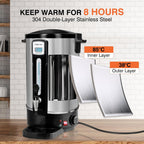 Commercial Coffee Urn 100 Cup Stainless Steel Coffee Maker