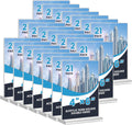 Acrylic Sign Holder 4x6, 21 Pack Clear Table Menu Vertical Double Sided Display, Plastic Menu Stand Paper Holder