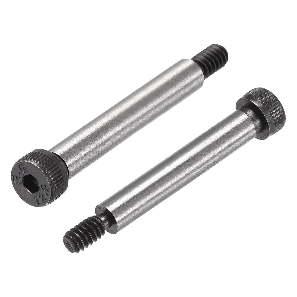 uxcell Alloy Steel Hexagon Socket Head Shoulder Screws Bolts, 2" Shoulder Length, 1/4" Shoulder Dia, #10-24 Thread, 6pcs
