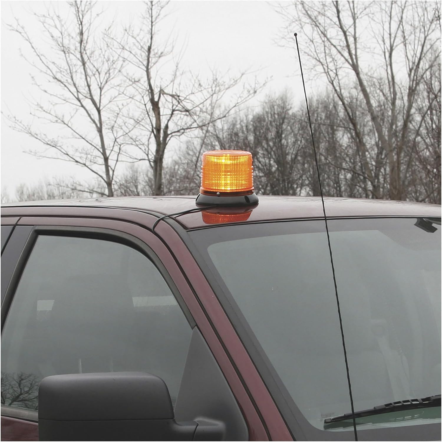 Buyers Products SL645ALP, 6.5 x 5 Inch Amber LED Beacon Light SAE J845 Class 1, Magnetic or Permanent Mount, 11 Flash