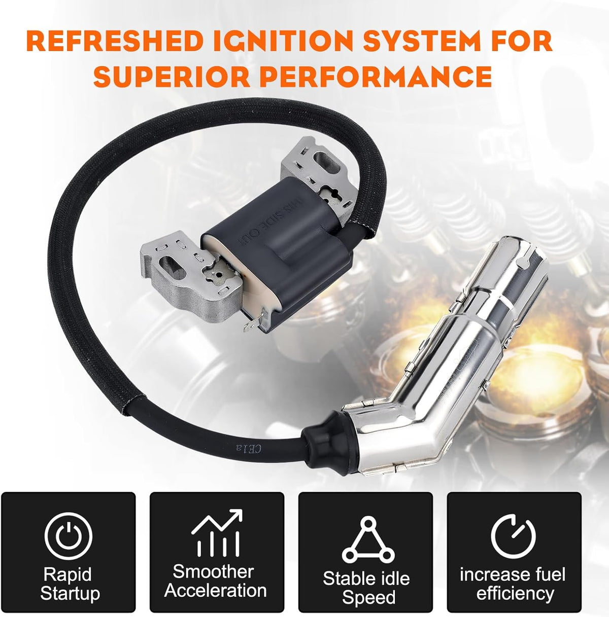 595304 Ignition Coil Magneto Armature for Brigg Stratt 799650 592841 | OEM 795315 495859 Replacement