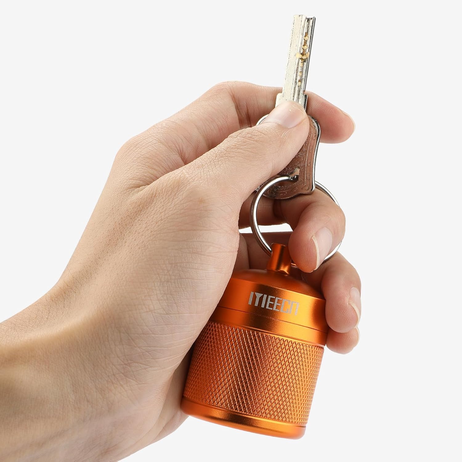 Keychain Pill Holder, Box, Aluminum, Waterproof Container, Pill Organizer for Outdoor Travel Camping, Size: 1.6 x 1.6