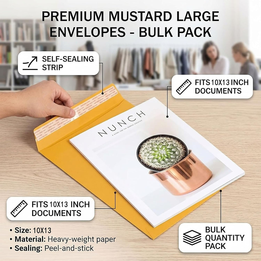 10x13 Self Seal Catalog Envelopes 28lb-20 Pack
