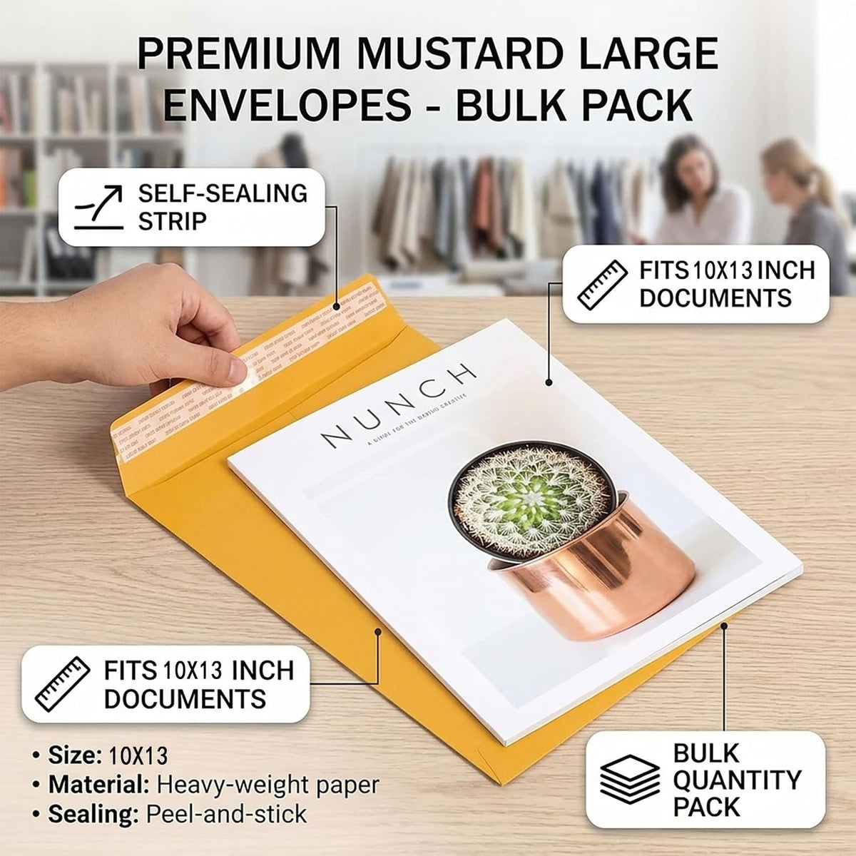10x13 Self Seal Catalog Envelopes 28lb-20 Pack