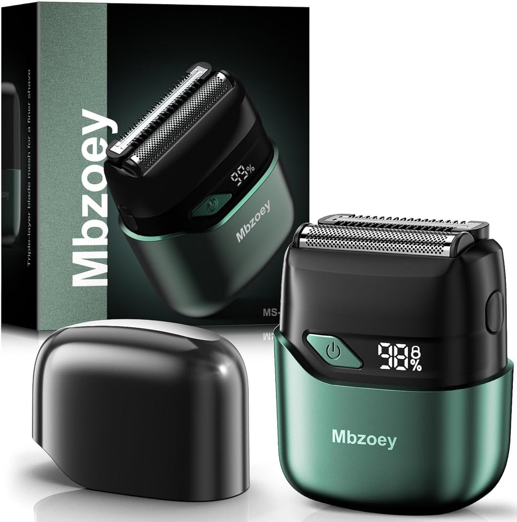 Electric Foil Shavers for Men: IPX7 Waterproof - Emerald Green