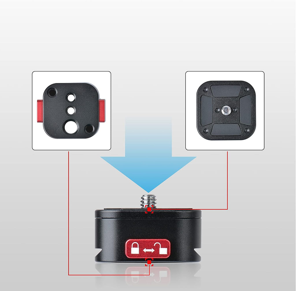 Quick Release Plate, Camera Tripod Mount Arca Swiss QR Plate Fast Claw Clamp Compatible with Canon Sony Nikon Pentax