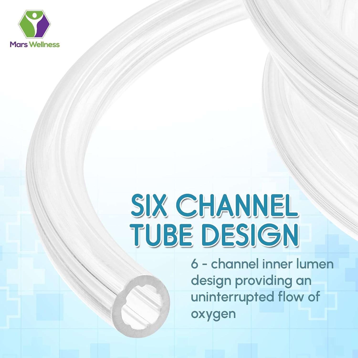 Oxygen Tubing - Clear Crush Resistant Oxygen Tubes - 7 Foot