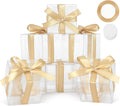 60 Pcs Clear Boxes for Favors, 3x3x3 Inches Clear Gift Boxes