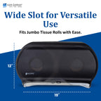Classic Bath Tissue Dispenser – Twin 9", Jumbo Bath Tissue Holder for Bathroom, Dual-Roll System, Break-Resistant