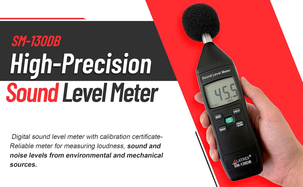 SM-130DB Digital Decibel Meter Reader and Sound Level Meter Type 2