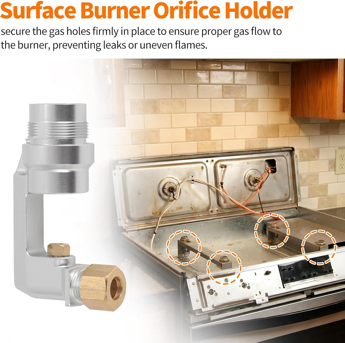 For 00600607 Range Surface Burner Orifice Holder for Bosch, Thermador