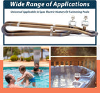 4KW 240V Heater Element with Mounting Hardware Compatible with Flo-Thru Balboa Hot Tub Heating Element, Universal Applicable in Spas Electric Heaters Or Swimming Pools