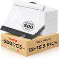 Bulk Pack 500 Pcs White Poly Mailers 12x15.5 Inch