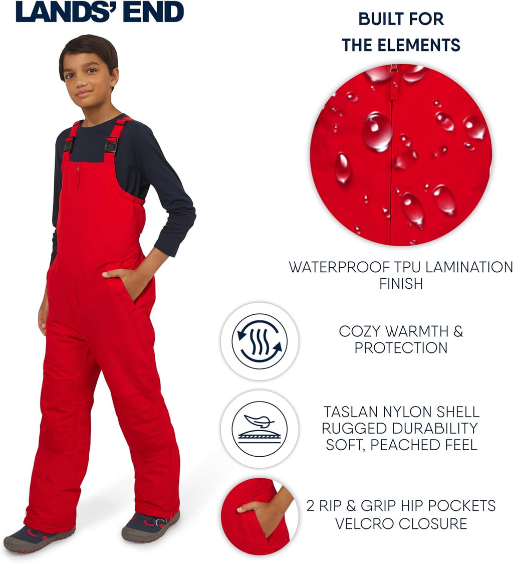 Unisex Kids Squall Waterproof Adjustable Insulated Iron Knee Snow Bib Overalls