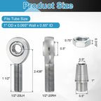 Kozelo 1/2"-20UNF Rod End Bearing Kit, 0.5" Left and Right Hand Thread