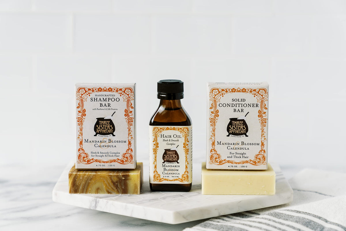 Three Sisters Apothecary 4.75 oz Solid Hair Conditioner (Mandarin Blossom and Calendula)