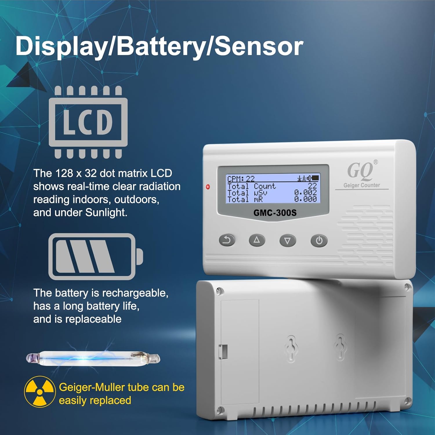 GMC-300S Digital Nuclear Radiation Detector Monitor Meter Geiger Counter Radiation Dosimeter