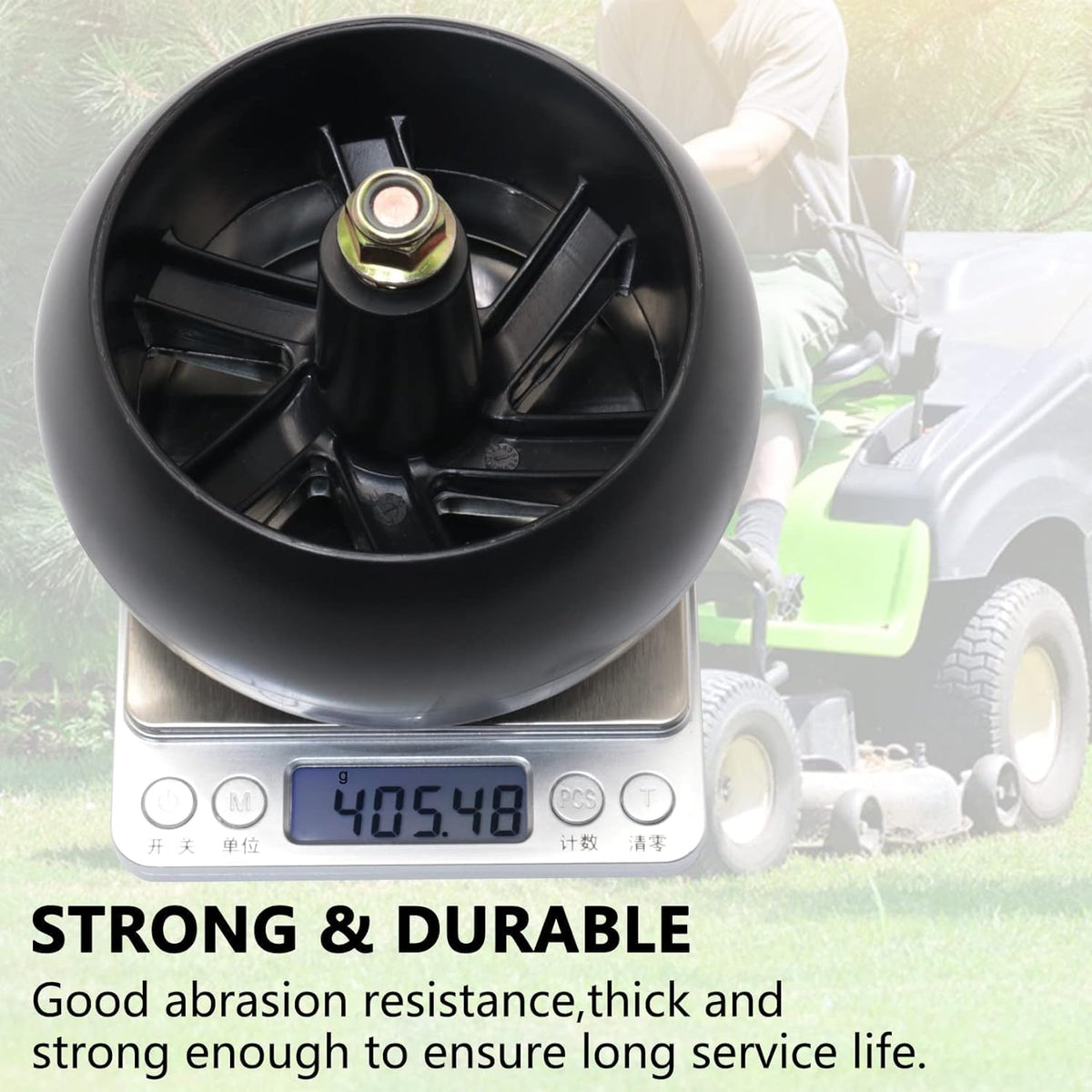 KOOTANS 4 Pack Mower Deck Wheels for Husqvarna 532174873 589527301, for Craftsman MTD AYP 174873 133957 532133957 734-3058, for Cub Cadet 753-04856A, Fit for most 42" 46'' 48'' 50" 52'' and 54" Decks